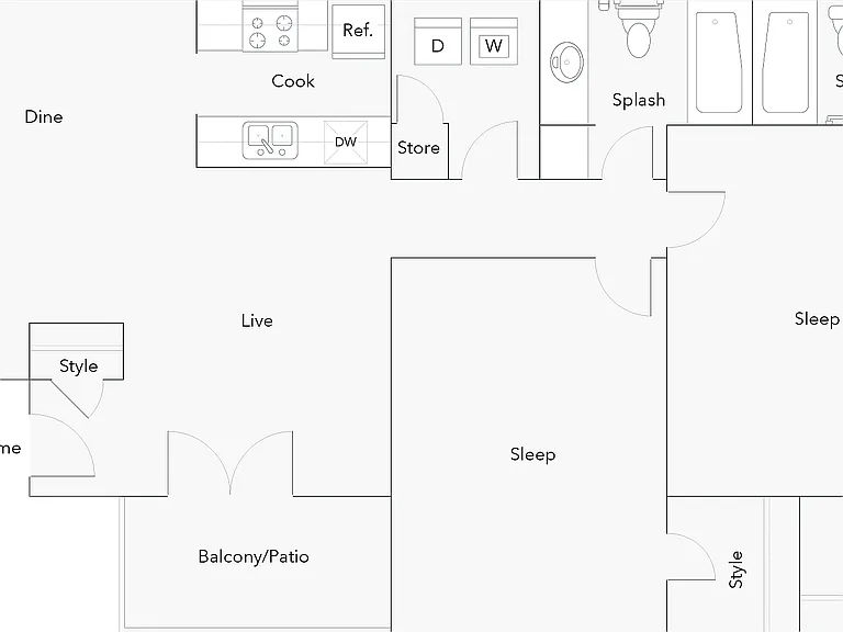 Carlisle | 2-Bedroom Floorplan Carlisle | 2-Bedroom Floorplan