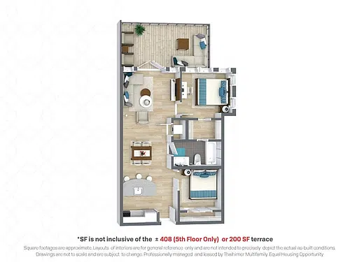 Floor plan Tredegar | +200-408 sqft Terrace