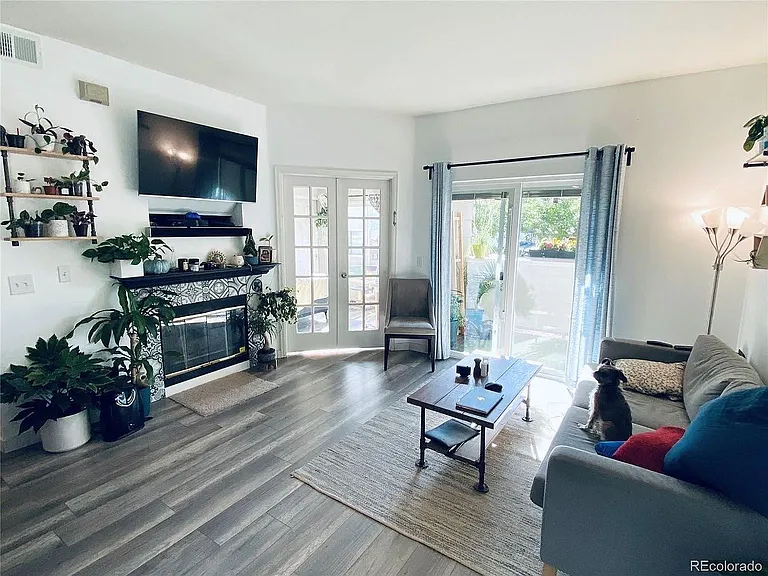 Living room with enclosed patio