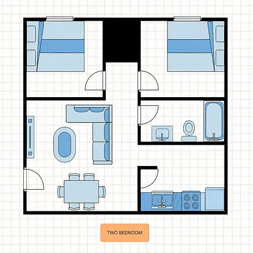 Floor plan Two Bedroom