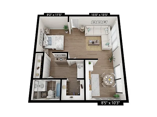 Floor plan Augusta - Furnished