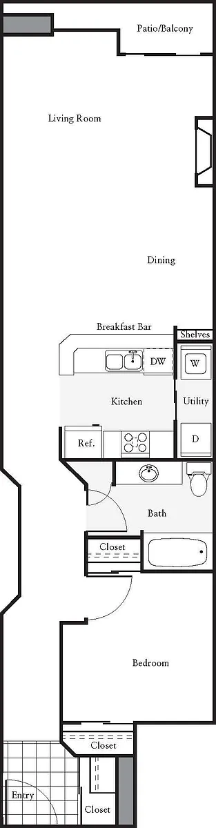 Floor plan 1X1-P