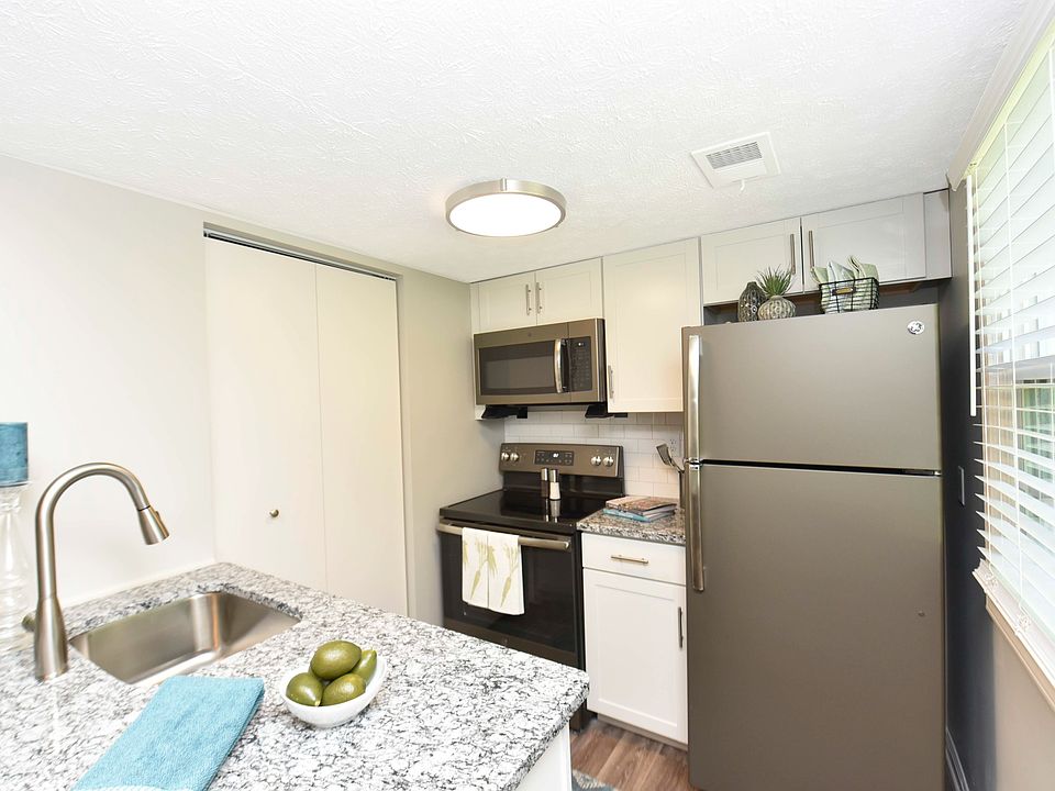Kitchen with granite counters and stainless appliances