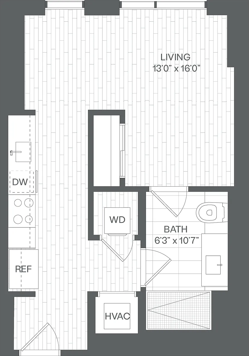 Floor plan Studio-SA1