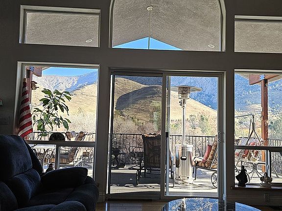 View of deck from living rm