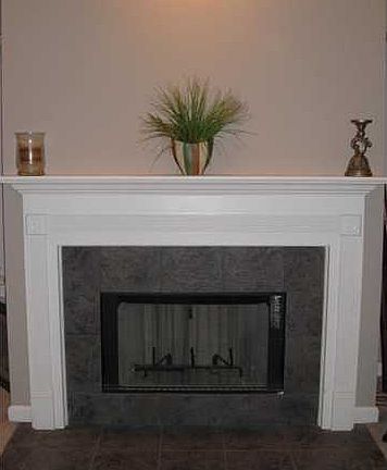 Wood Burning, Gas Starter Tiled Fireplace