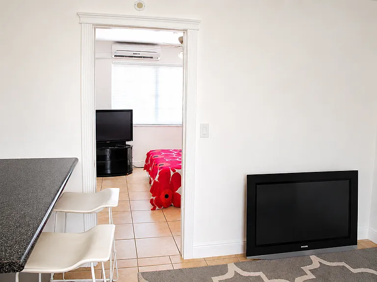 View of bedroom from living room