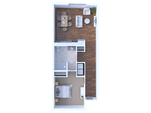 Floor plan New - 1 Bedroom/1 Bathroom -815
