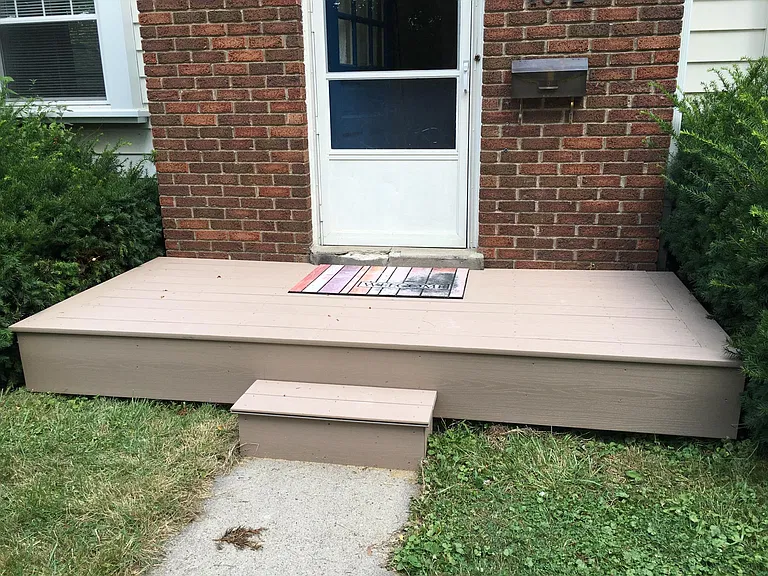 New front porch, some pictures show old porch.