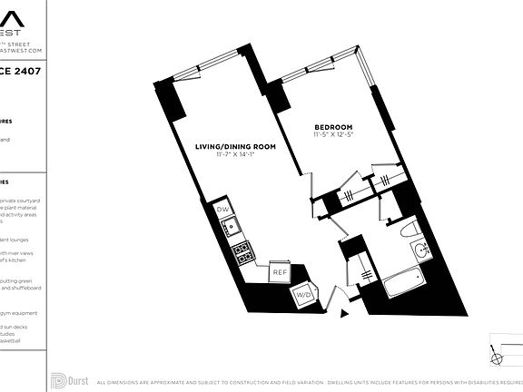 2nd image of 625 W 57th St APT 2407