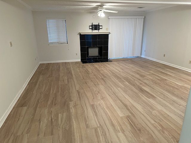 Main living area, new flooring