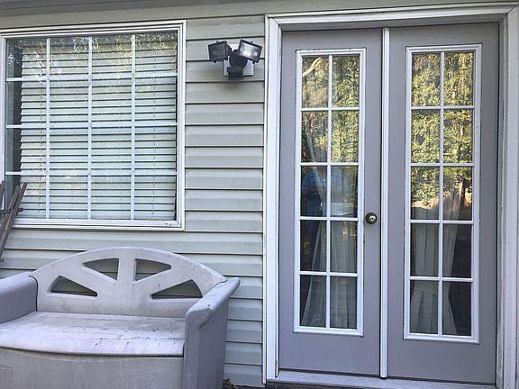 French doors leading to back