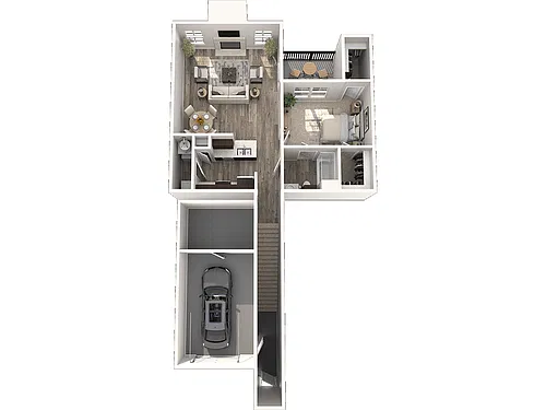 Floor plan A8 1074 Sq. Ft. 2nd Fl. With Garage & Extra Bonus 