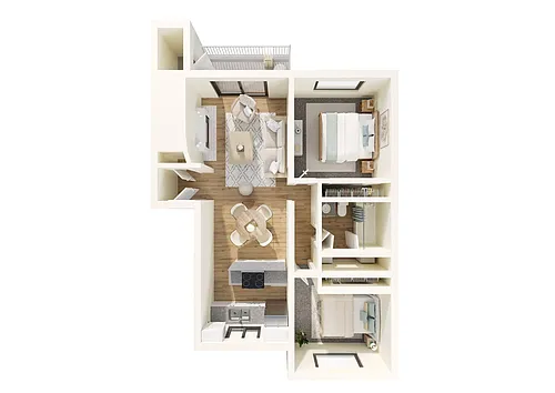 Floor plan B2 with In Home Laundry