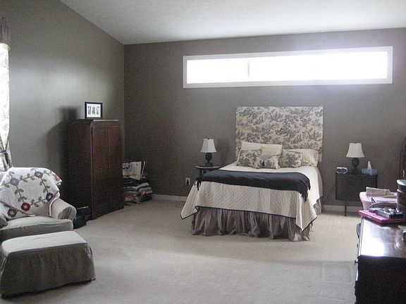 Master suite with fireplace