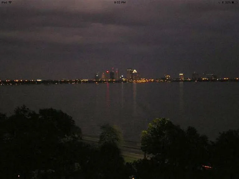 Beautiful view of nightlights of downtown Tampa.