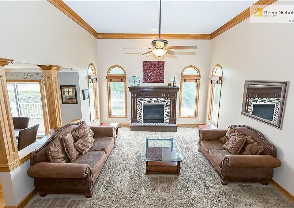 Newly tiled Fireplace for those cozy fall/winter nights.