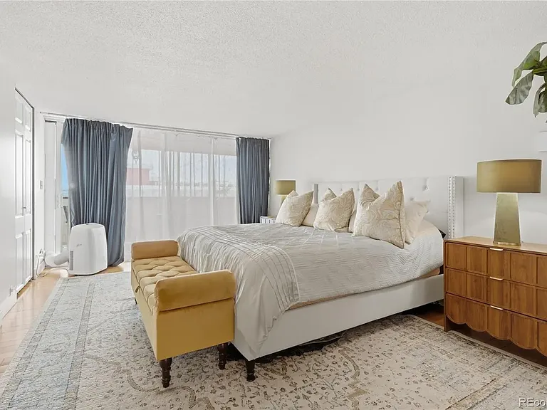 Master bedroom with king-sized bed