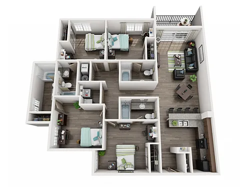 Floor plan 4X4