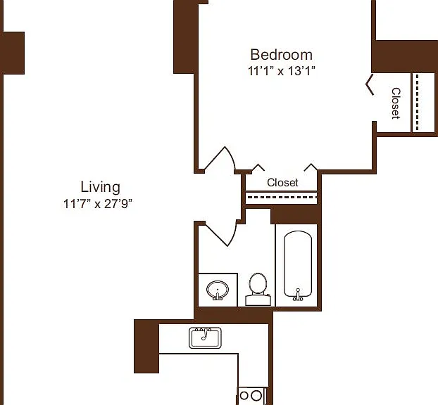 One Bedroom - A7 Floor Plan One Bedroom - A7 Floor Plan