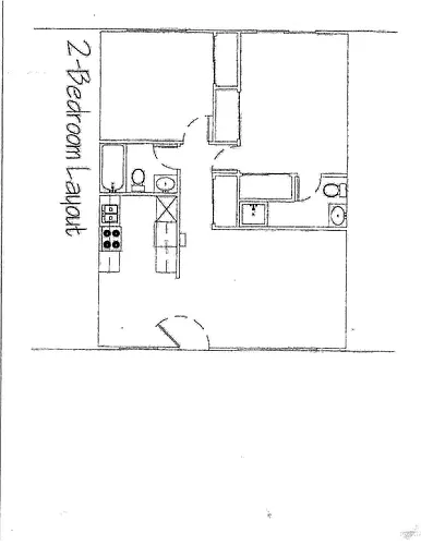 Floor plan 2 Bedroom 2 Bathroom Upstairs