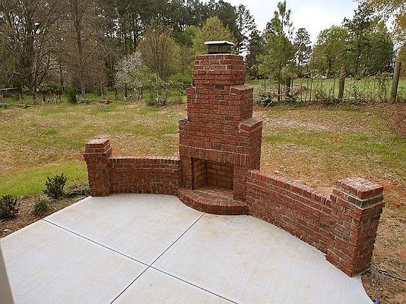 outdoor fireplace!