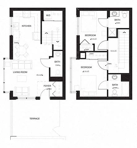 Floor plan 2AA w Balcony Renovation 2