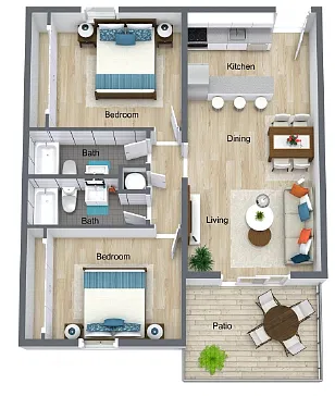 Floor plan Sequoia Partial Renovated