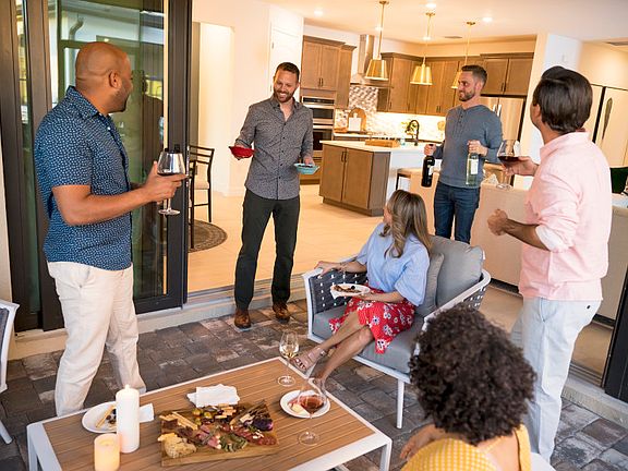 Enjoy covered lanai space for hosting friends and family