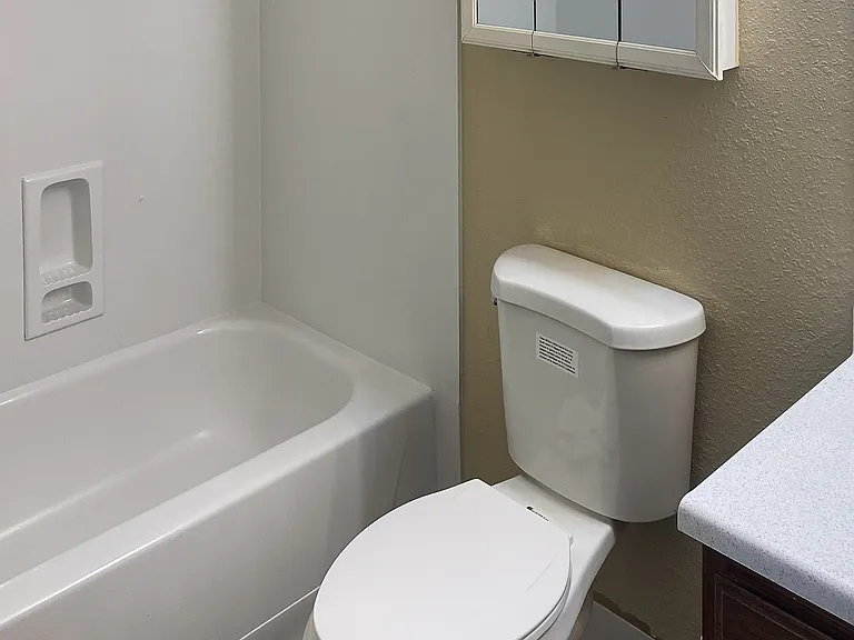 Updated bathroom with skylight