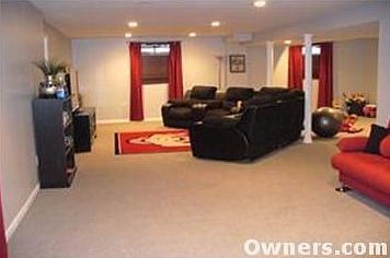 newly finished basement