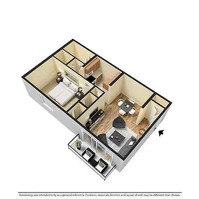 Floor plan 1 BED