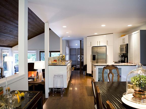 Looking into the kitchen