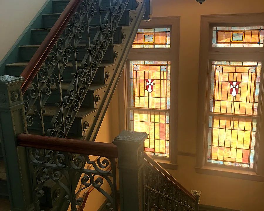Original stained glass windows