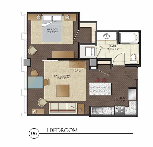 Floor plan 1 Bedroom