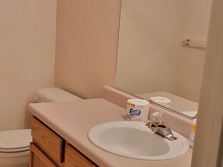 hallway bathroom, 1 of 2 total bathrooms (the other is in the master)