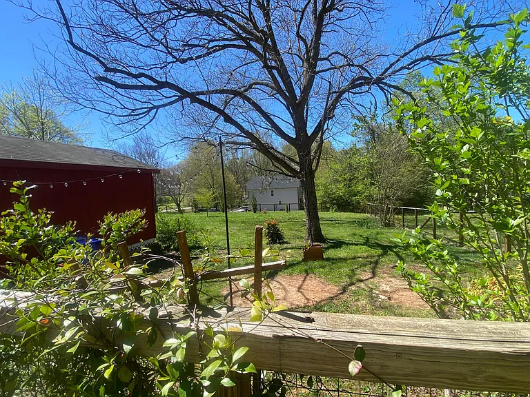 fenced in back yard