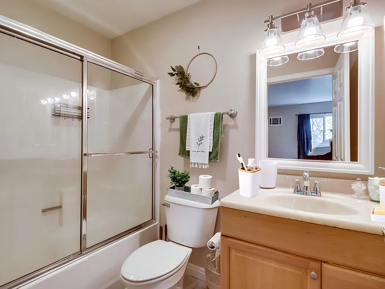 Freshen up in the lavish bath & large, walk-in shower w/ all the bathroom essentials