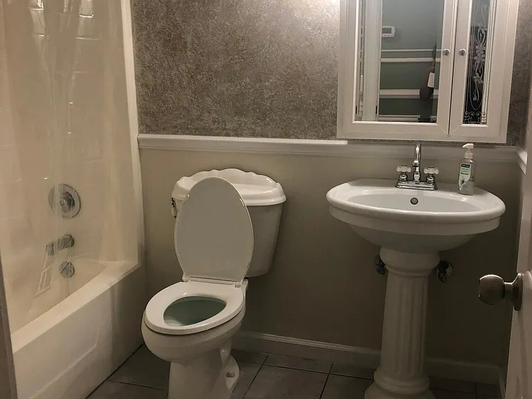 Bathroom located in hallway