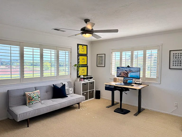 Third bedroom with views to south and west.