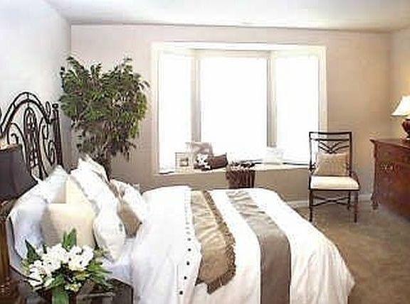 Master bedroom with bay window