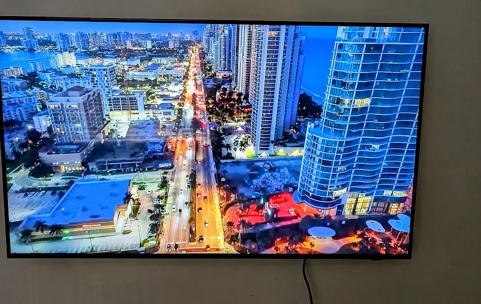 wall mounted Samsung Smart TV