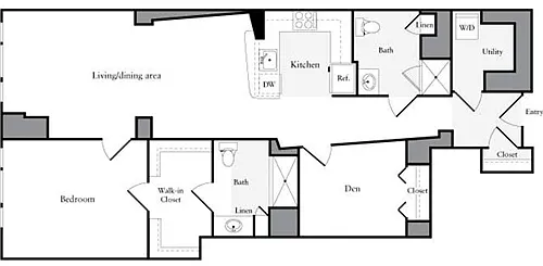 Floor plan 1 Bedroom T