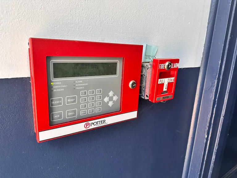 24/7 professionally monitored fire alarm system.