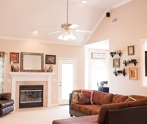 Living room from front entry