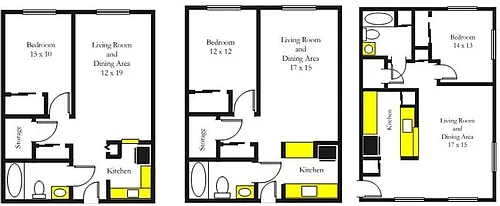Floor plan 1 BR Units