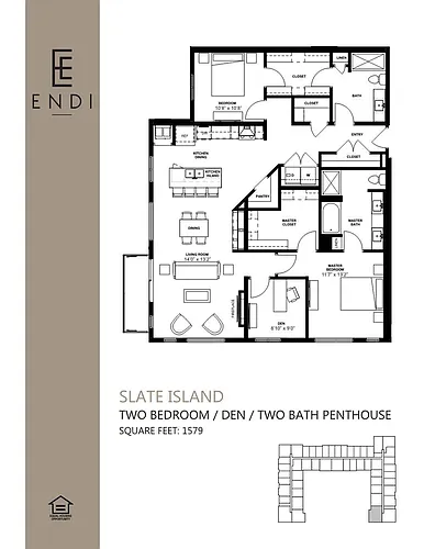 Floor plan Slate Island