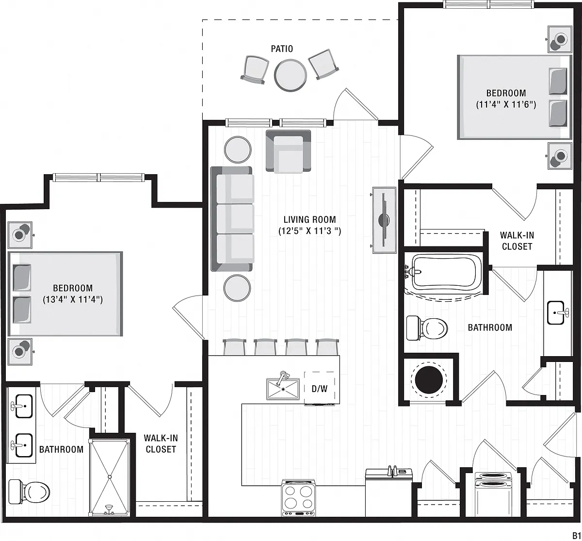 Floor plan B1