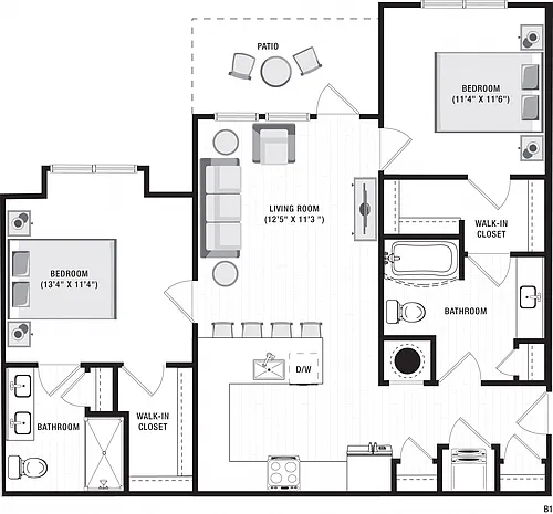 Floor plan B1