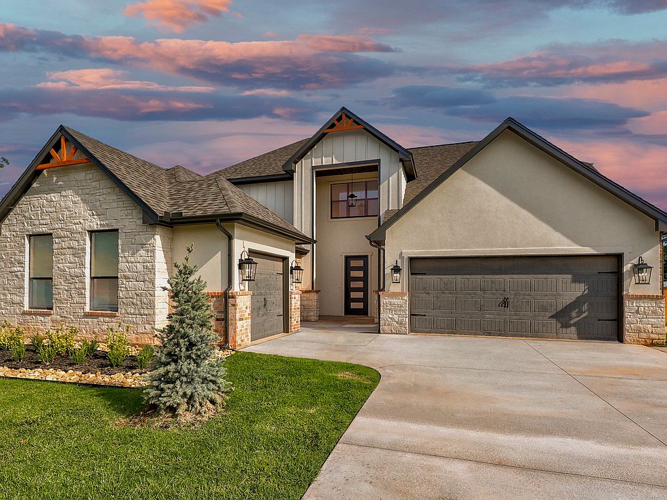The McAlester features a stunning porch and 3-car garage.